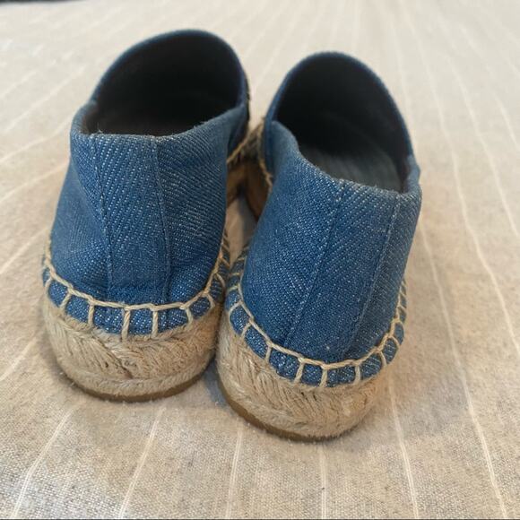 Tory Burch Slip On Platform Espadrille Shoes Sailing Coastal NEW Blue Womens 5 - Picture 5 of 12